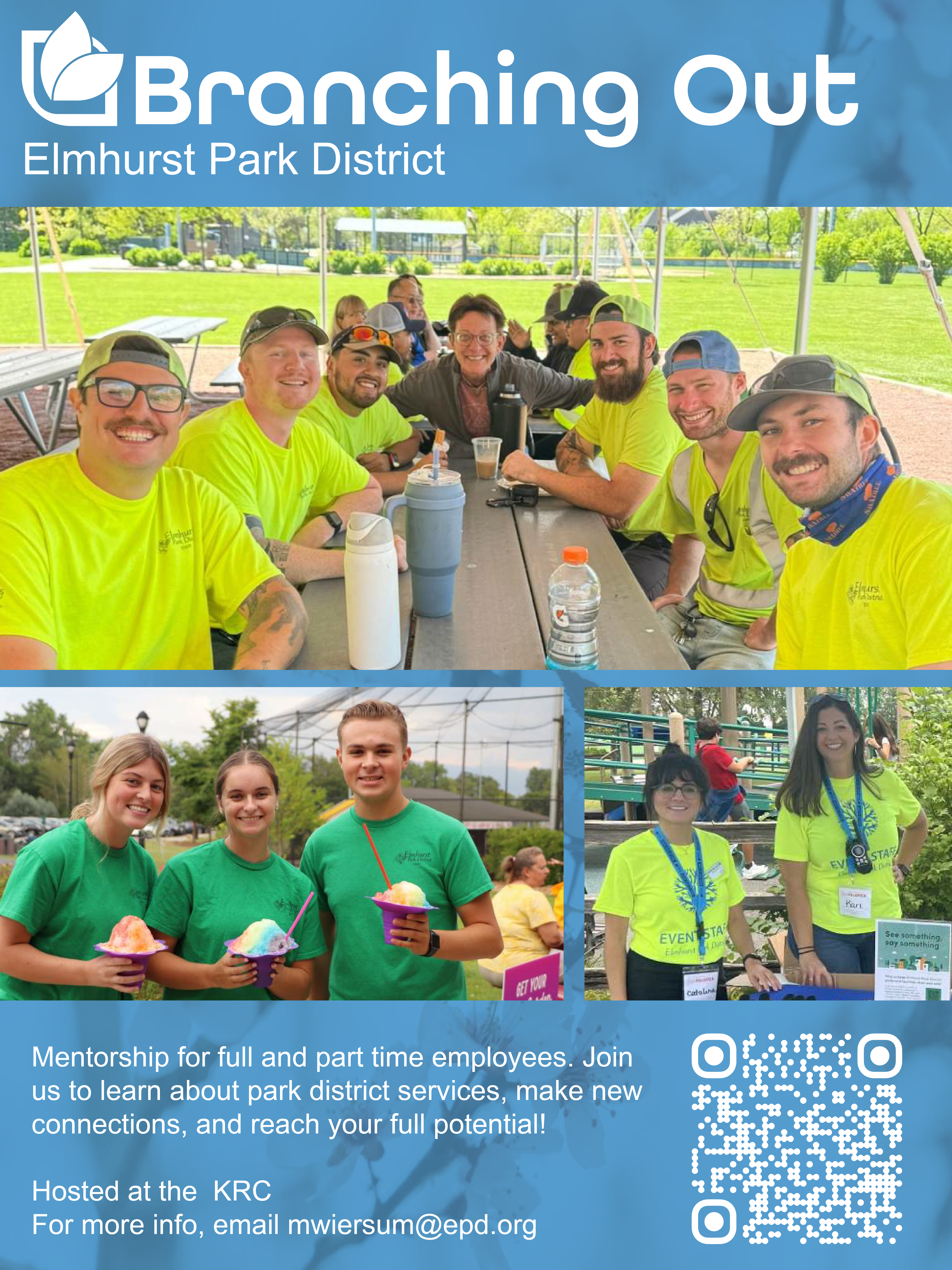 Flier for the branching out mentorship program